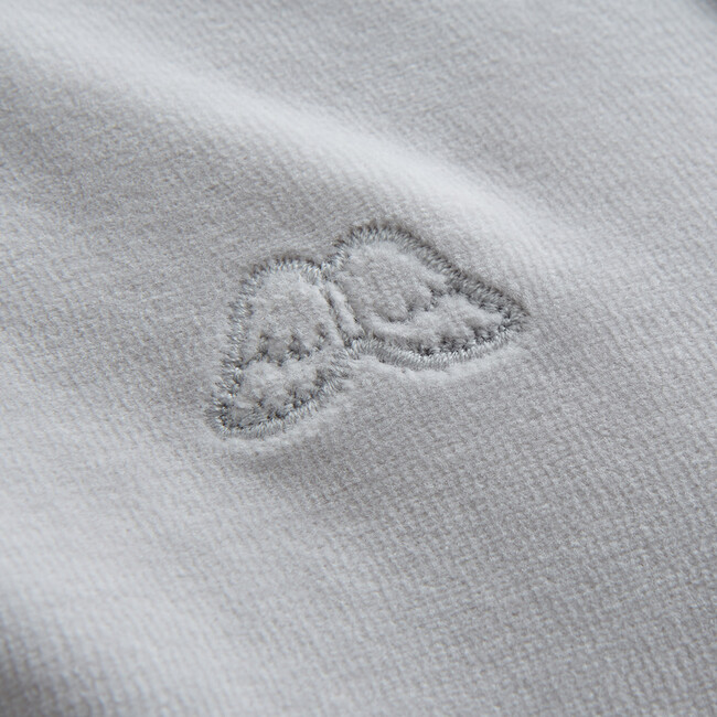 Angel Wing Hooded Velour  Sweatshirt in Grey - Sweatshirts - 5