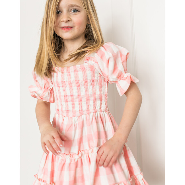 Mini Mia Gingham Dress,Pink - Dresses - 4