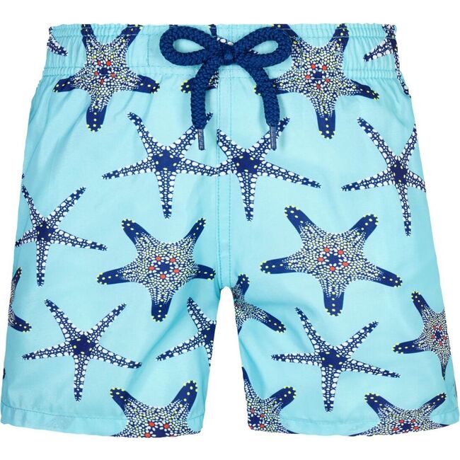 Jihin Starfish Dance Swim Trunks, Blue - Swim Trunks - 1