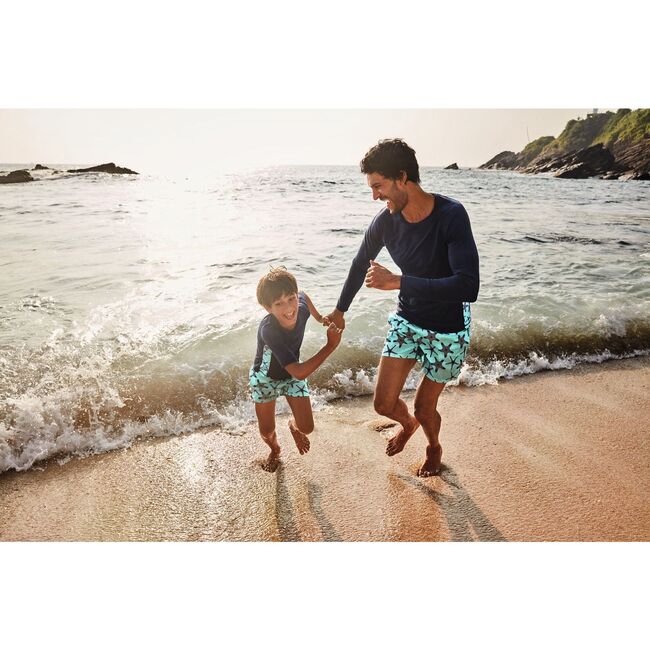 Jihin Starfish Dance Swim Trunks, Blue - Swim Trunks - 2