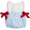 Scallop Edge Bubble, Chambray Plumeti - Rompers - 1 - thumbnail
