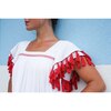 Sandrine Women's Fringed Chacha Dress, White & Red - Dresses - 5