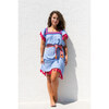 Women's Sandrine Reversible Tassel Dress, Azure Blue & Stripe - Dresses - 3