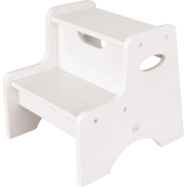 Two Step Stool, White - Kids Seating - 1 - zoom