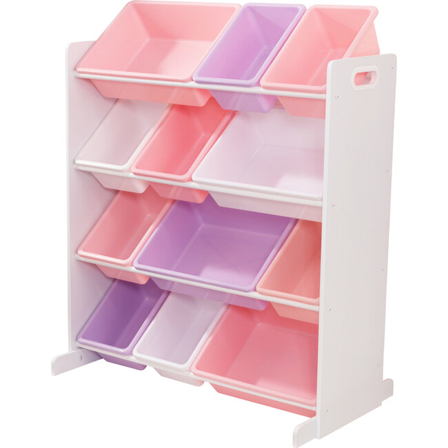 Sort It & Store It Bin Unit, White&Pastel
