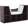 Bookcase With Reading Nook, Espresso - Bookcases - 1 - thumbnail