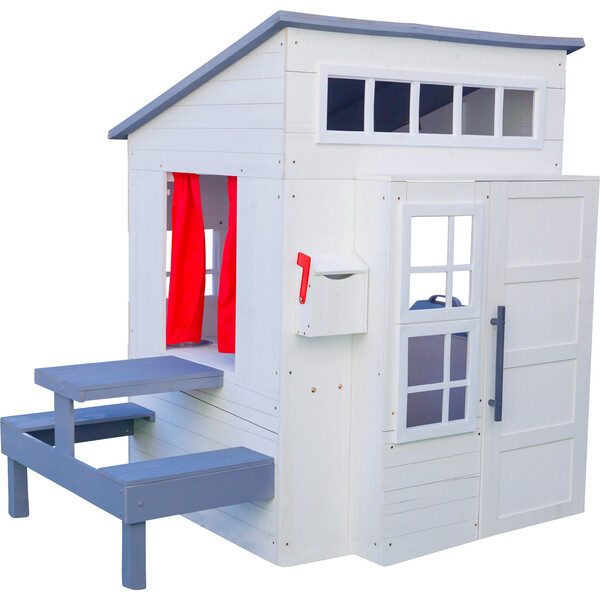 Modern Outdoor Playhouse White KidKraft Playsets Playgrounds