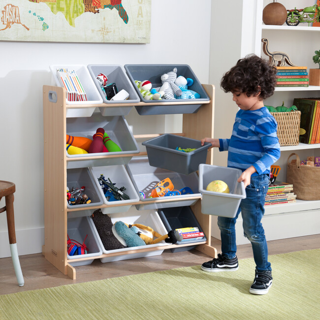 Sort It And Store It Bin Unit, White/Grey - Storage - 4