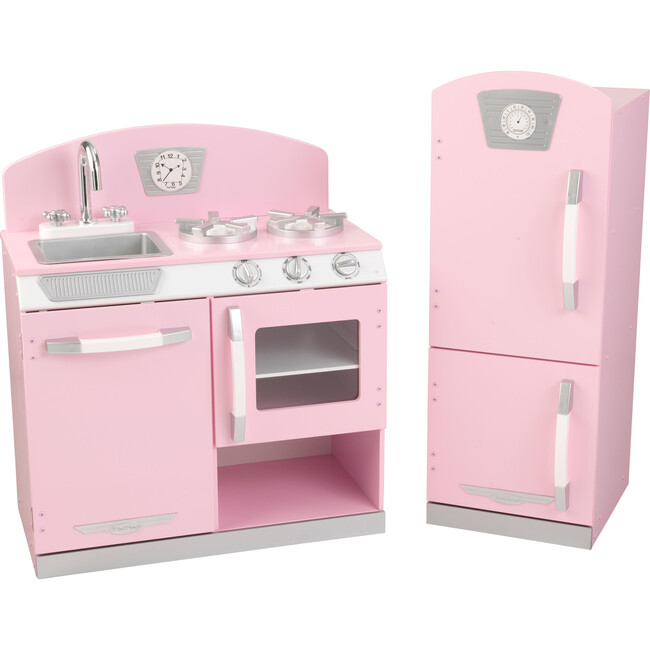 Retro Kitchen & Refrigerator, Pink