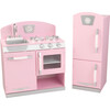 Retro Kitchen & Refrigerator, Pink - Play Kitchens - 1 - thumbnail