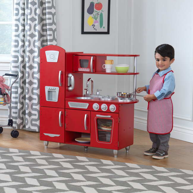 Vintage Kitchen, Red - Play Kitchens - 2