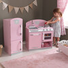 Retro Kitchen & Refrigerator, Pink - Play Kitchens - 2