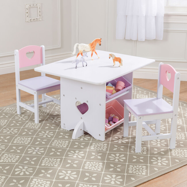 Heart Table & Chair Set - Kids Seating - 3