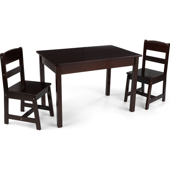 Rectangle Table & 2 Chairs, Espresso