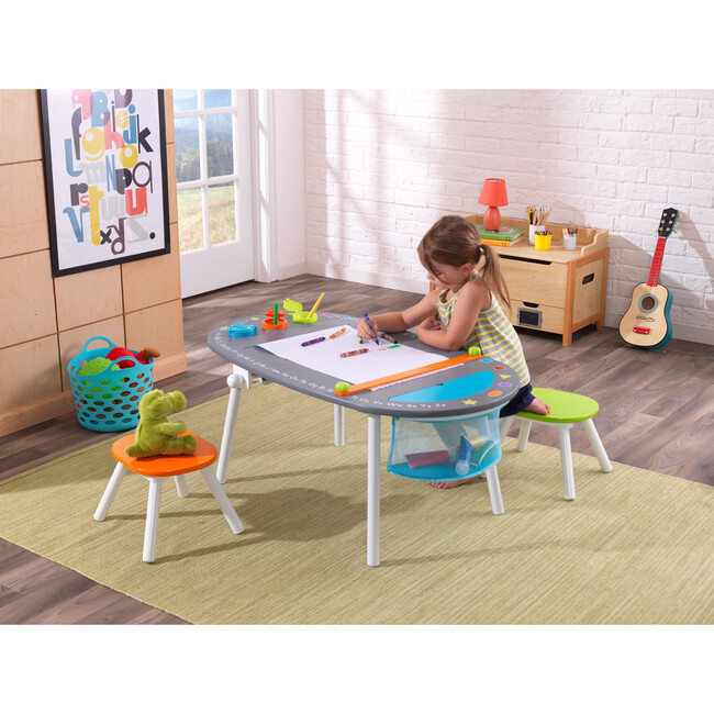 Chalkboard Art Table With Stools - Arts & Crafts - 2