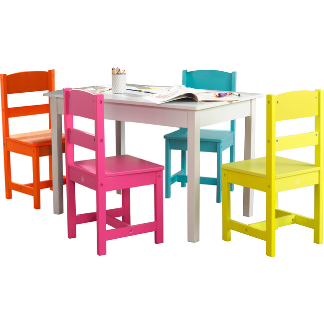 Highlighter Table & 4 Chairs - Kids Seating - 1