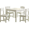 Farmhouse Table & Chair Set, White - Kids Seating - 1 - thumbnail