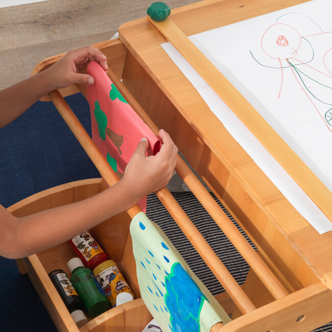 Art Table With Drying Rack & Storage - Painting - 7