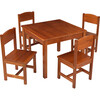 Farmhouse Table & 4 Chairs, Pecan - Kids Seating - 1 - thumbnail
