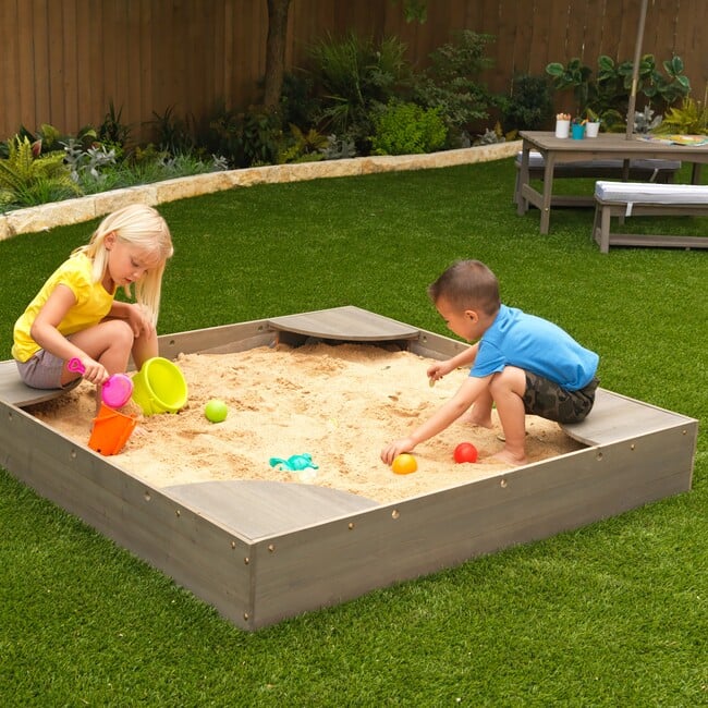 Backyard Sandbox, Gray - Outdoor Games - 2