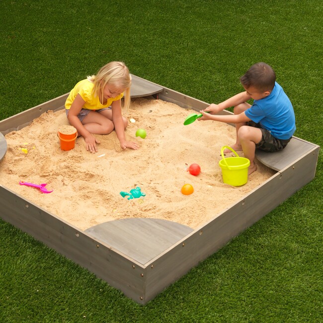 Backyard Sandbox, Gray - Outdoor Games - 3