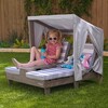 Double Chaise Lounger With Cupholder, Grey/White - Kids Seating - 2