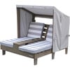 Double Chaise Lounger With Cupholder, Grey/White - Kids Seating - 3