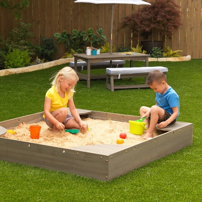 Backyard Sandbox, Gray - Outdoor Games - 7