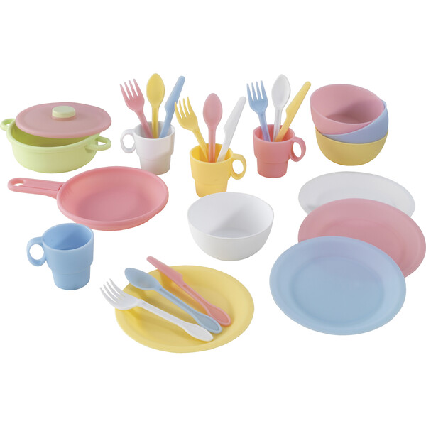 27Pc Cookware Set, Pastel KidKraft Play Food & Accessories