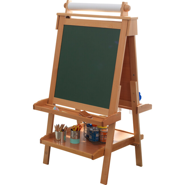 Deluxe Wooden Easel, Natural - Arts & Crafts - 1