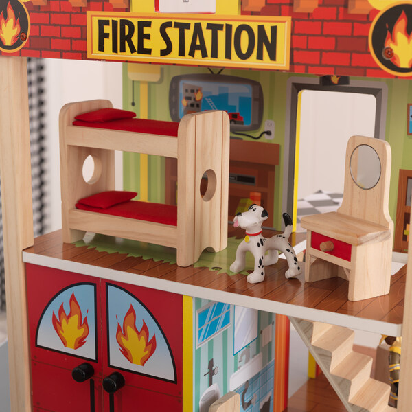 Fire Station Play Set KidKraft Vehicles Trains Maisonette