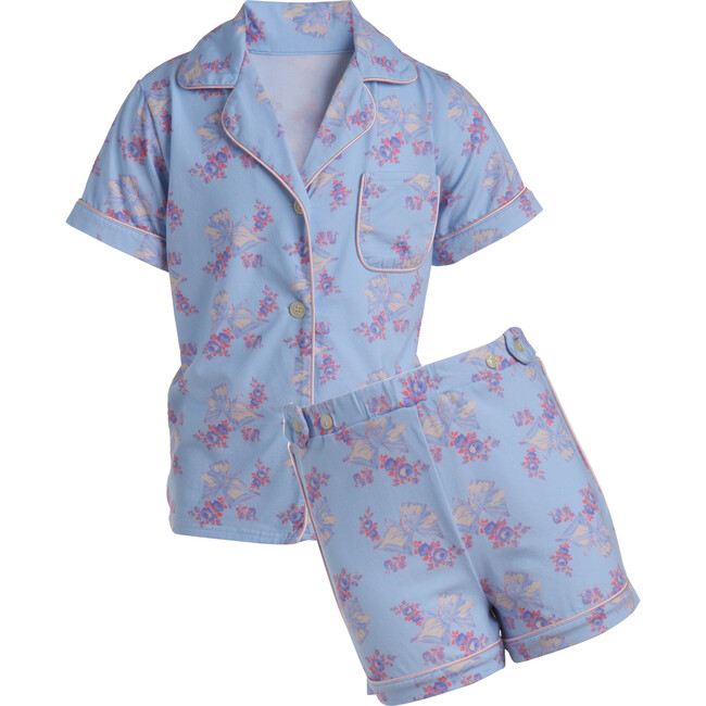 x Love Shack Fancy Rosa Beaux Rosie PJ Set, Sky Sunrise - Pajamas - 1