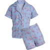x Love Shack Fancy Rosa Beaux Rosie PJ Set, Sky Sunrise - Pajamas - 1 - thumbnail