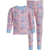 x Love Shack Fancy Rosa Beaux Lulu PJ Set, Candy Pink - Pajamas - 1 - thumbnail