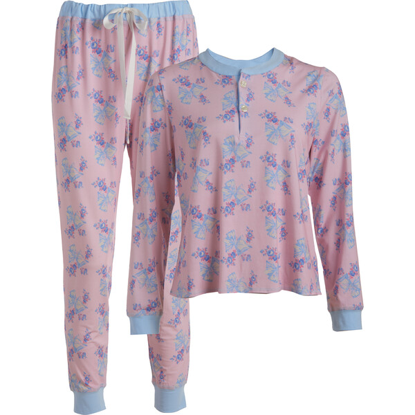 Women's x Love Shack Fancy Rosa Beaux Kaia PJ Set, Candy Pink - Morgan ...