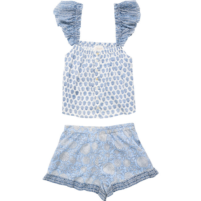 Capella Pajama Set, Hydrangea - Pajamas - 1