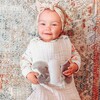 Non Weighted Tummy Sleeper Wearable Lovey Blanket, White and Gray - Blankets - 3