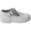 Leather T-Bar Party Shoe, White - Dress Shoes - 1 - thumbnail