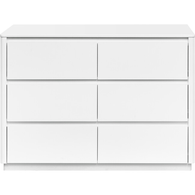 Bento 6-Drawer Assembled Double Dresser, White