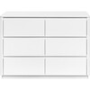 Bento 6-Drawer Assembled Double Dresser, White - Dressers - 1 - thumbnail