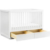 Bento 3-in-1 Convertible Storage Crib with Toddler Bed Conversion Kit, White - Cribs - 4
