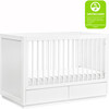Bento 3-in-1 Convertible Storage Crib with Toddler Bed Conversion Kit, White - Cribs - 6