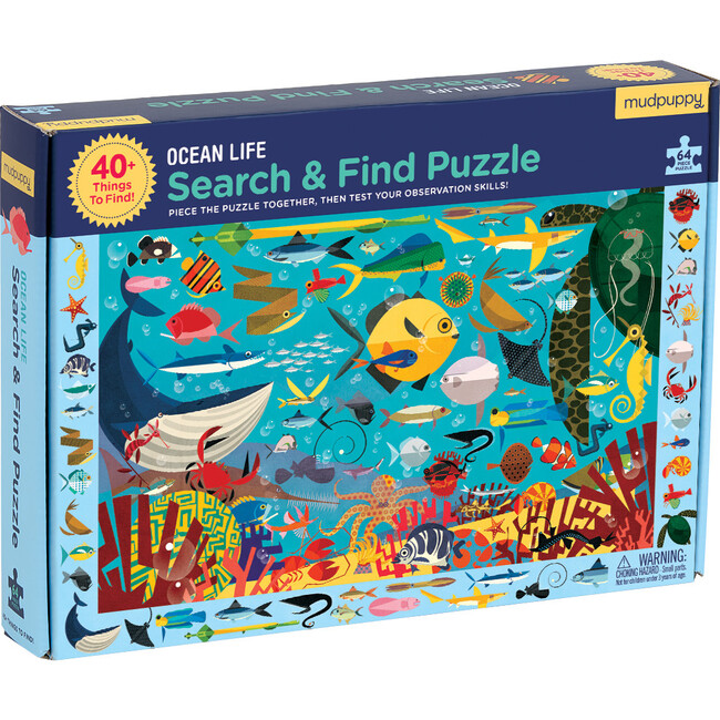 Ocean Life: Search & Find Puzzles 64 Pieces