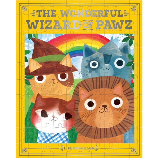 The Wonderful Wizard of Pawz: Bookish Cats 100-Piece Puzzles