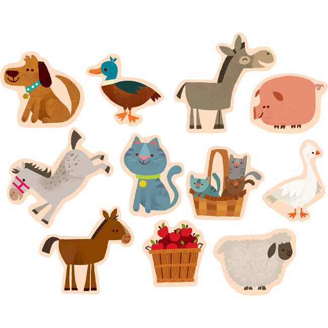 On the Farm: Wooden Magnet Sets