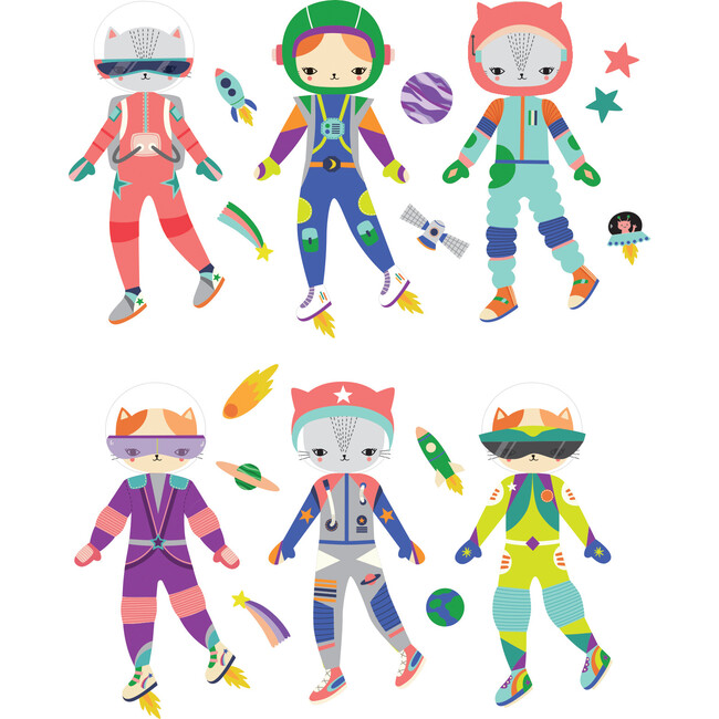 Space Cat: Magnetic Build-It: Mix & Match Magnetic Parts! - Blocks - 4
