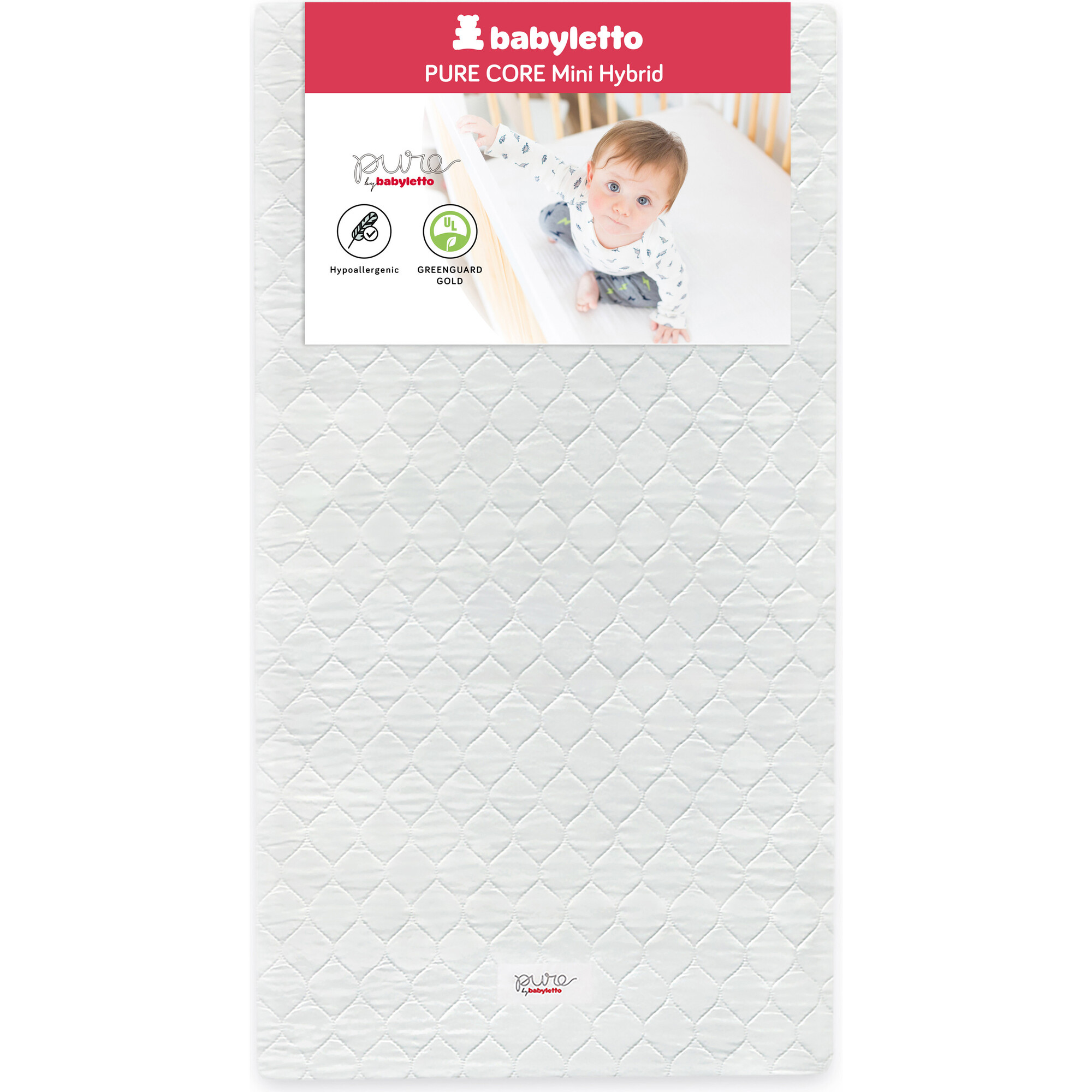 Pure Core Mini Crib Mattress with Hybrid Waterproof Cover - Mattresses - 1