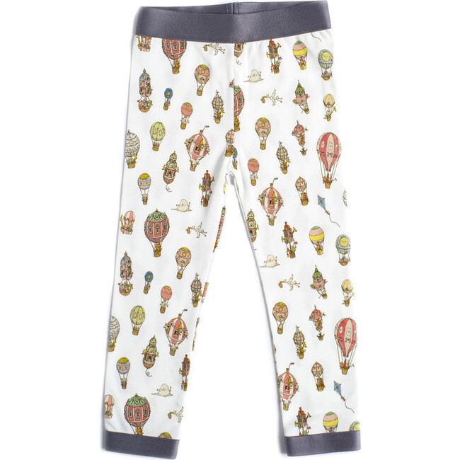 Hot Air Balloon Leggings, Blue - Leggings - 1