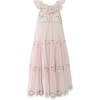 Athena Crinkle Embroidery Maxi Dress, Ballet Pink - Dresses - 1 - thumbnail