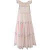 Athena Crinkle Embroidery Maxi Dress, Ballet Pink - Dresses - 2